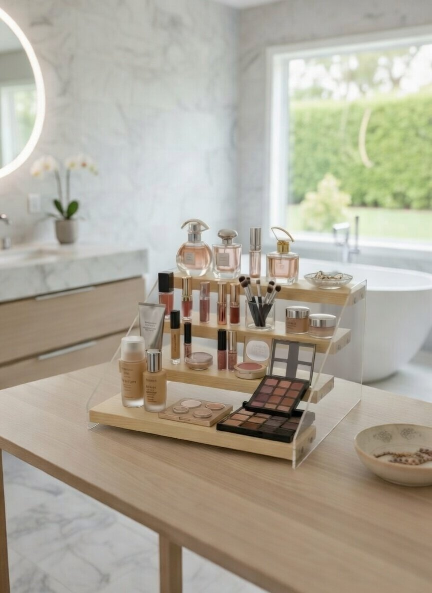 Étagère de rangement 4 niveaux – Élégante, compacte et multifonction